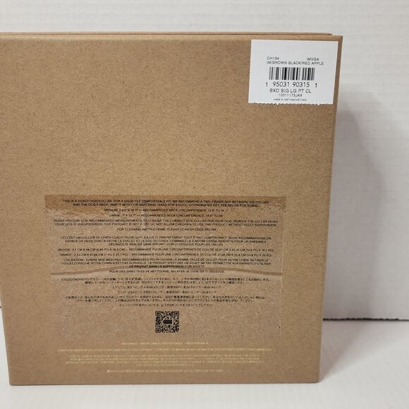 COACH Dog Pet Collar Large New Boxed KHAKI SADDLE CH154 20” - Picture 4 of 10